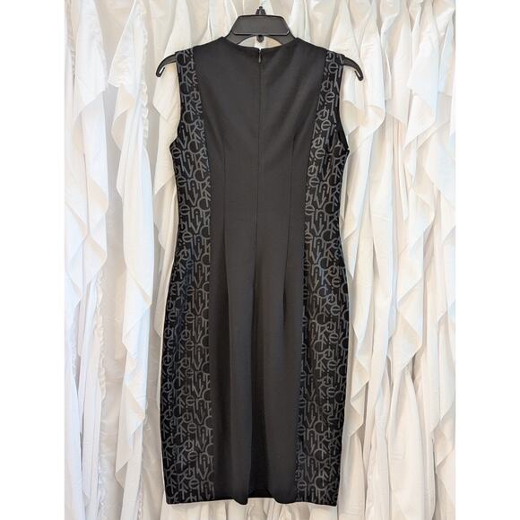 Calvin Klein Black Size 4 Sleeveless Scoop Neck Sheath Dress w/Side Logo Details - Picture 12 of 16